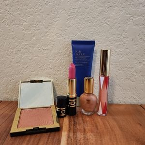 Estee Lauder Shimmer, Lipstick, Lip Gloss, Nail Polish, Cleansing Foam Set